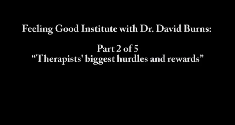 Dr. David Burns interview – about becoming a great therapist